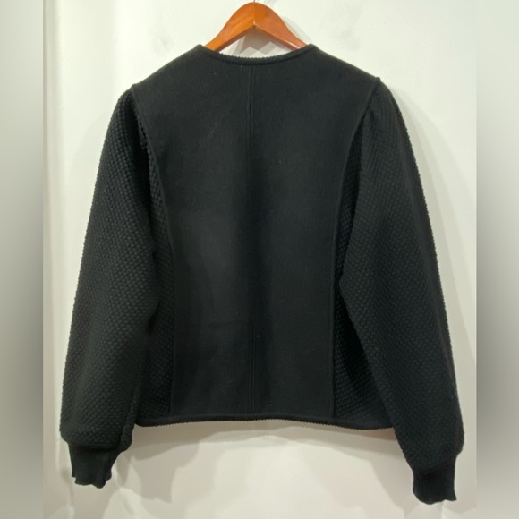 Vintage Geiger Collection Wool Cardigan Sweater Blazer Black size M - Picture 2 of 12